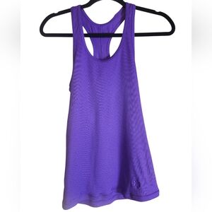 Under Armour Tank Top Razor Back Purple Ribbed Workout Top Extra Small or Small